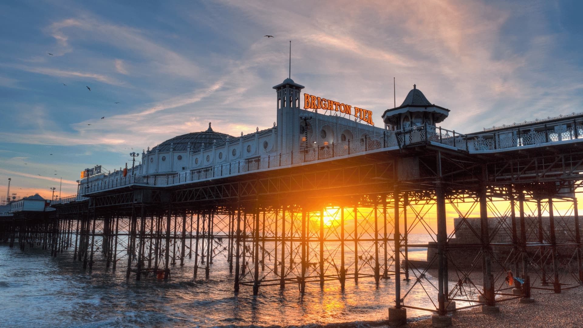 Brighton Palace Pier at sunset