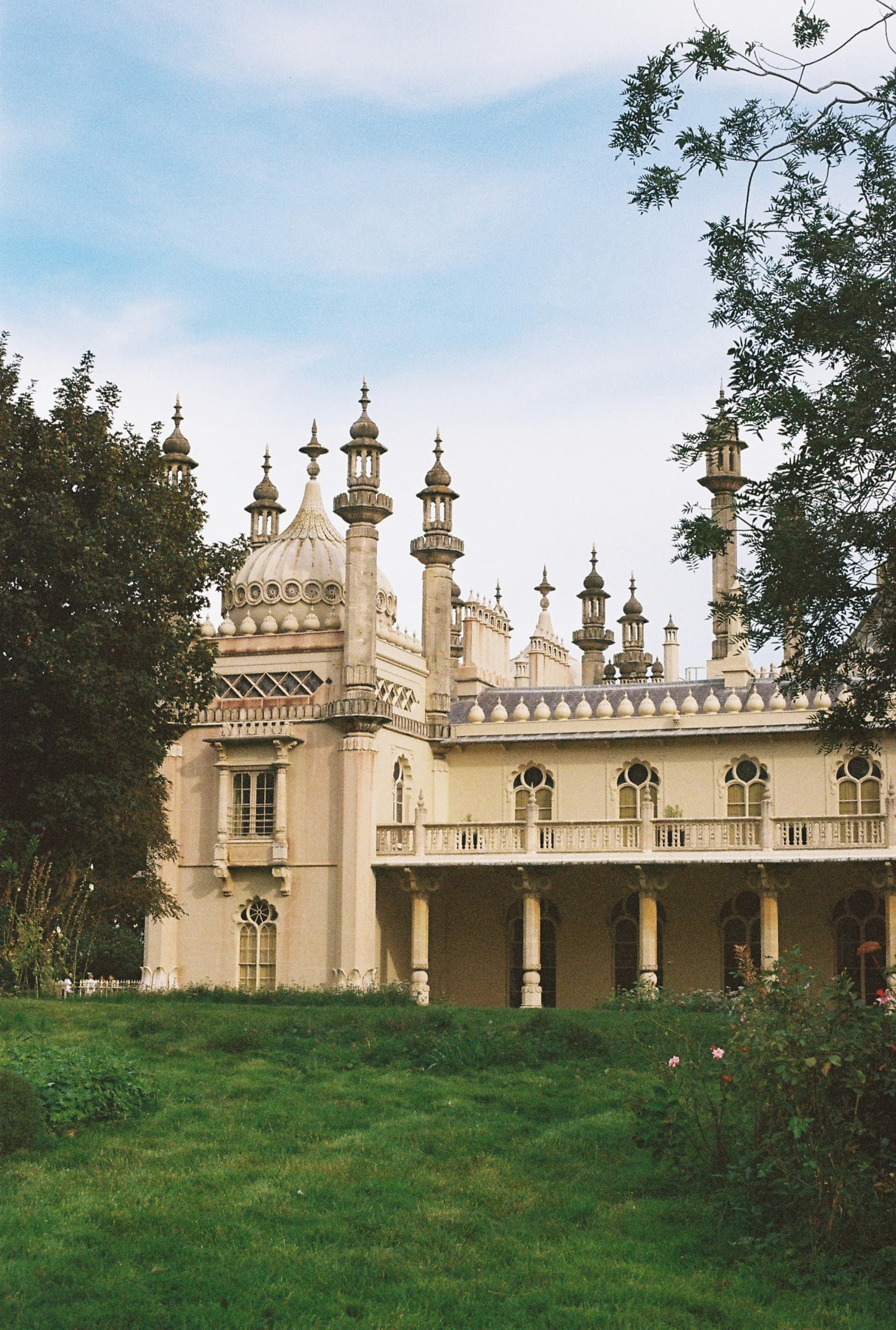 The Royal Pavilion's domes and minarets seen through the trees